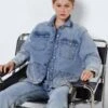 Noisy May QUILTED DENIM SHIRT