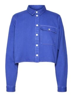 Noisy May CROPPED DENIM SHIRT -Noisy May Shop 27023614 DazzlingBlue 001