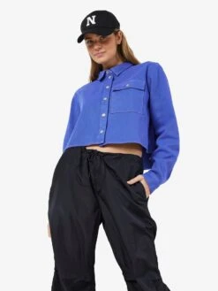 Noisy May CROPPED DENIM SHIRT -Noisy May Shop 27023614 DazzlingBlue 004