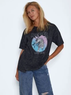 Noisy May OVERSIZED PRINT TOP -Noisy May Shop 27023618 Black 997313 003