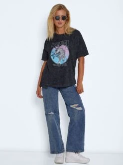 Noisy May OVERSIZED PRINT TOP -Noisy May Shop 27023618 Black 997313 004