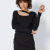 Noisy May CUT-OUT LONG SLEEVED TOP -Noisy May Shop 27023619 Black 007