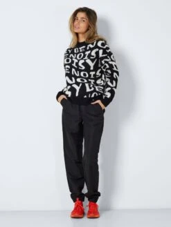 Noisy May LOGO KNITTED PULLOVER -Noisy May Shop 27023667 Black 1027934 004