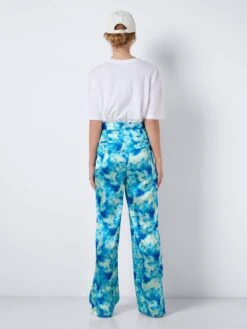 Noisy May HIGH WAISTED SATIN TROUSERS -Noisy May Shop 27023714 AzureBlue 998561 005