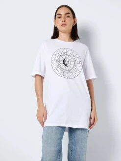 Noisy May LONG PRINT TOP 9 Noisy May LONG PRINT TOP -Noisy May Shop 27023848 BrightWhite 1005259 003