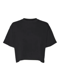 Noisy May SHORT SLEEVED SEMI CROPPED TOP -Noisy May Shop 27023863 Black 001