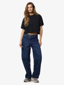 Noisy May SHORT SLEEVED SEMI CROPPED TOP -Noisy May Shop 27023863 Black 004