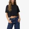 Noisy May SHORT SLEEVED SEMI CROPPED TOP -Noisy May Shop 27023863 Black 007