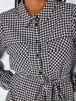 Noisy May CHEQUERED SHIRT DRESS -Noisy May Shop 27024145 Black 1005826 006