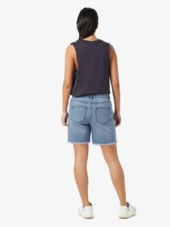 Noisy May NORMAL WAISTED FRILL DENIM SHORTS -Noisy May Shop 27024243 LightBlueDenim 005