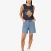 Noisy May NORMAL WAISTED FRILL DENIM SHORTS -Noisy May Shop 27024243 LightBlueDenim 007