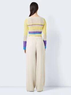 Noisy May CROCHET-LIKE PULLOVER -Noisy May Shop 27024301 PaleLimeYellow 1012574 005