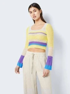 Noisy May CROCHET-LIKE PULLOVER