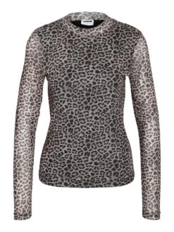 Noisy May HIGH NECK MESH TOP -Noisy May Shop 27024313 Oatmeal 1127470 001