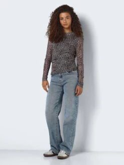 Noisy May HIGH NECK MESH TOP -Noisy May Shop 27024313 Oatmeal 1127470 004