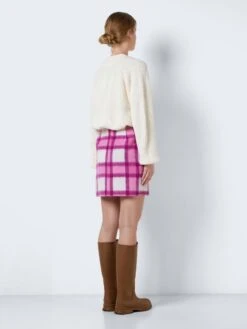 Noisy May CHEQUERED MINI SKIRT -Noisy May Shop 27024560 PinkYarrow 1014017 005