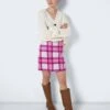 Noisy May CHEQUERED MINI SKIRT -Noisy May Shop 27024560 PinkYarrow 1014017 007
