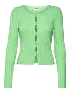 Noisy May KNITTED CUT-OUT CARDIGAN -Noisy May Shop 27024581 AbsintheGreen 001