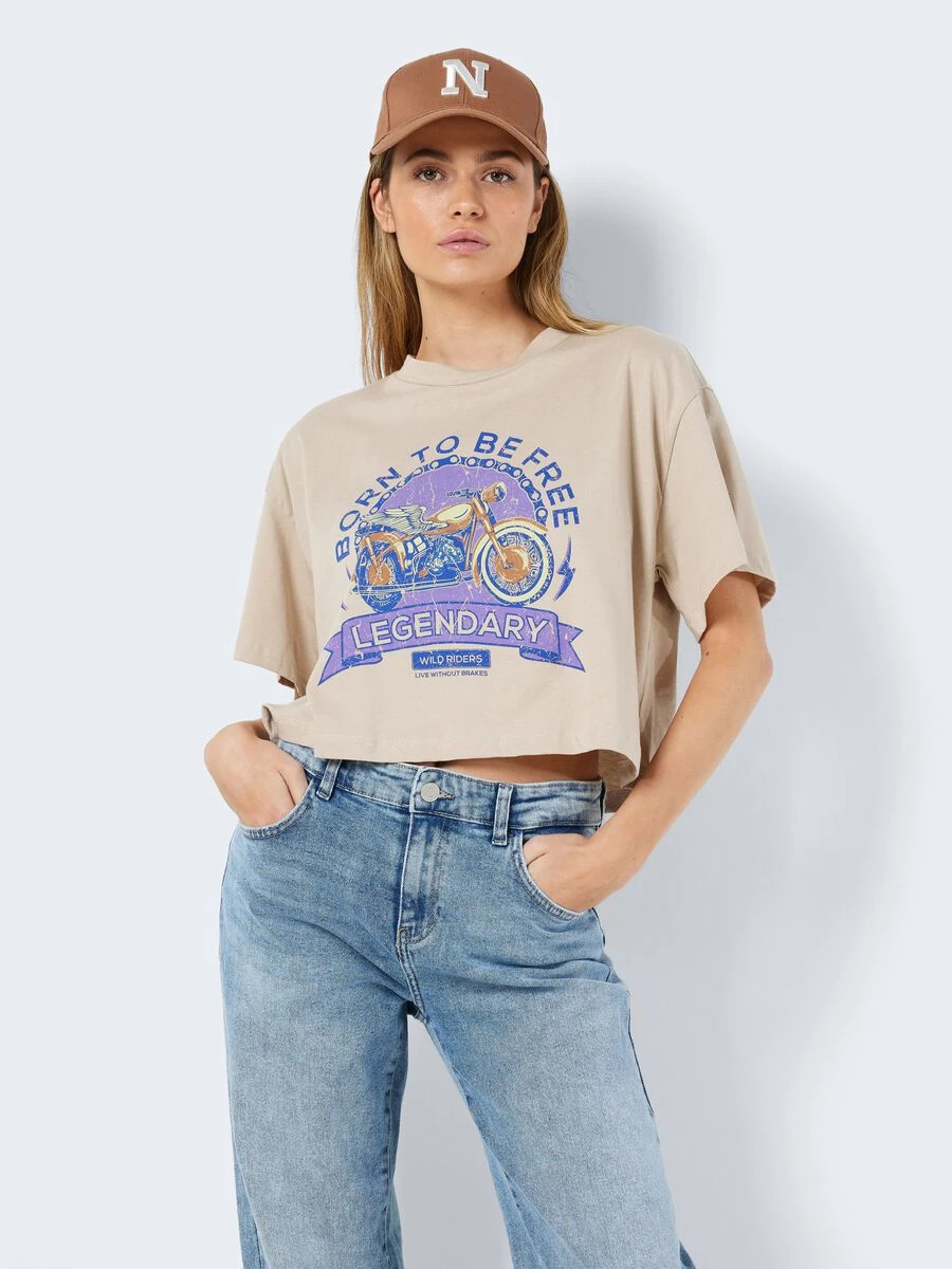 Noisy May CROPPED PRINT TOP 4 Noisy May CROPPED PRINT TOP - Image 2