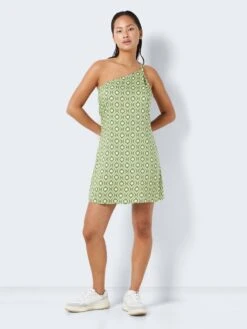 Noisy May SHORT ONE SHOULDER DRESS -Noisy May Shop 27024769 QuietGreen 1018577 004