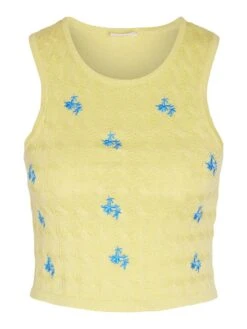 Noisy May EMBROIDERED KNITTED TOP -Noisy May Shop 27024958 PaleLimeYellow 1020961 001
