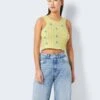 Noisy May EMBROIDERED KNITTED TOP -Noisy May Shop 27024958 PaleLimeYellow 1020961 007