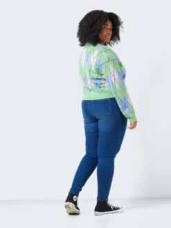 Noisy May CURVE CHEQUERED KNITTED CARDIGAN -Noisy May Shop 27024970 AbsintheGreen 1021080 005