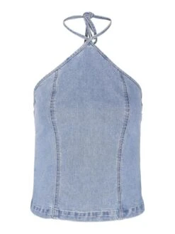 Noisy May DENIM HALTER NECK TOP 13 Noisy May DENIM HALTER NECK TOP -Noisy May Shop 27025136 LightBlueDenim 001