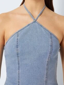 Noisy May DENIM HALTER NECK TOP 12 Noisy May DENIM HALTER NECK TOP -Noisy May Shop 27025136 LightBlueDenim 006