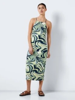 Noisy May PRINTED MIDI DRESS -Noisy May Shop 27025213 QuietGreen 1024002 004