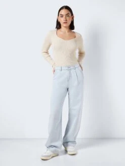 Noisy May NMJOSIE PLEATED HIGH WAISTED JEANS