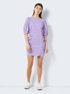 Noisy May SHORT CHEQUERED DRESS -Noisy May Shop 27025420 LilacBreeze 1029647 004