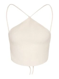 Noisy May KNITTED HALTERNECK TOP -Noisy May Shop 27025522 Eggnog 001