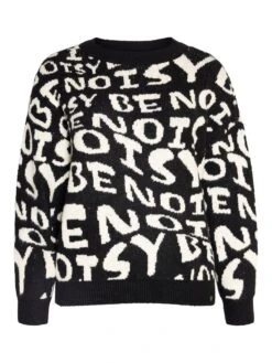Noisy May CURVE LOGO KNITTED PULLOVER -Noisy May Shop 27025537 Black 1030229 001