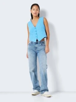 Noisy May SHORT WAISTCOAT -Noisy May Shop 27025556 AzureBlue 1030586 004