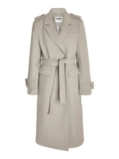 Noisy May LONG COAT -Noisy May Shop 27025813 LightGreyMelange 001