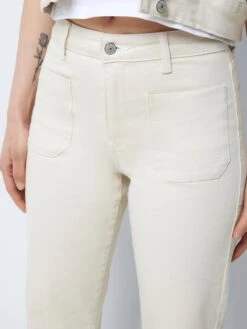 Noisy May NMNAT HIGH WAISTED FLARED JEANS -Noisy May Shop 27025909 Ecru 006