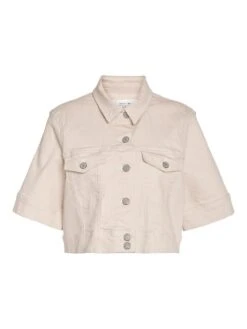 Noisy May SHORT SLEEVED DENIM JACKET -Noisy May Shop 27025911 Ecru 001