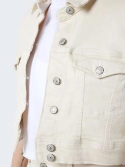 Noisy May SHORT SLEEVED DENIM JACKET -Noisy May Shop 27025911 Ecru 006