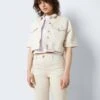 Noisy May SHORT SLEEVED DENIM JACKET 1 Noisy May SHORT SLEEVED DENIM JACKET -Noisy May Shop 27025911 Ecru 007