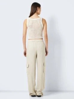 Noisy May KNITTED V-NECK TOP -Noisy May Shop 27025925 Eggnog 005