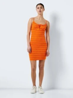 Noisy May STRIPED MINI DRESS -Noisy May Shop 27025927 CherryTomato 1036943 004