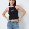 Noisy May EMBROIDERED SLEEVELESS TOP -Noisy May Shop 27025970 Black 1038059 007