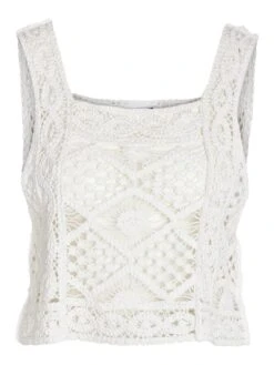 Noisy May CROPPED KNITTED TOP -Noisy May Shop 27026011 Eggnog 001