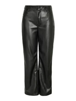 Noisy May HIGH WAISTED FAUX LEATHER TROUSERS -Noisy May Shop 27026066 Black 001