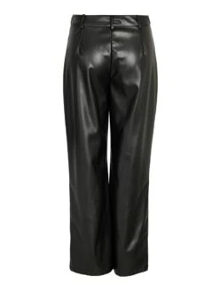 Noisy May HIGH WAISTED FAUX LEATHER TROUSERS -Noisy May Shop 27026066 Black 002