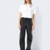 Noisy May HIGH WAISTED FAUX LEATHER TROUSERS -Noisy May Shop 27026066 Black 007