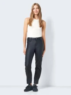 Noisy May NMMONI CROPPED COATED STRAIGHT FIT JEANS -Noisy May Shop 27026663 Black 004