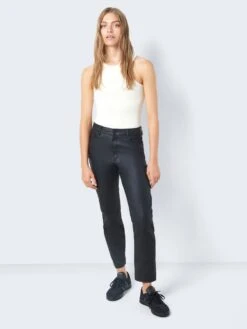 Noisy May NMMONI CROPPED COATED STRAIGHT FIT JEANS