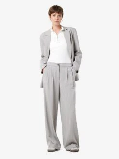 Noisy May PINSTRIPED TROUSERS -Noisy May Shop 27026850 LightGreyMelange 1063994 004